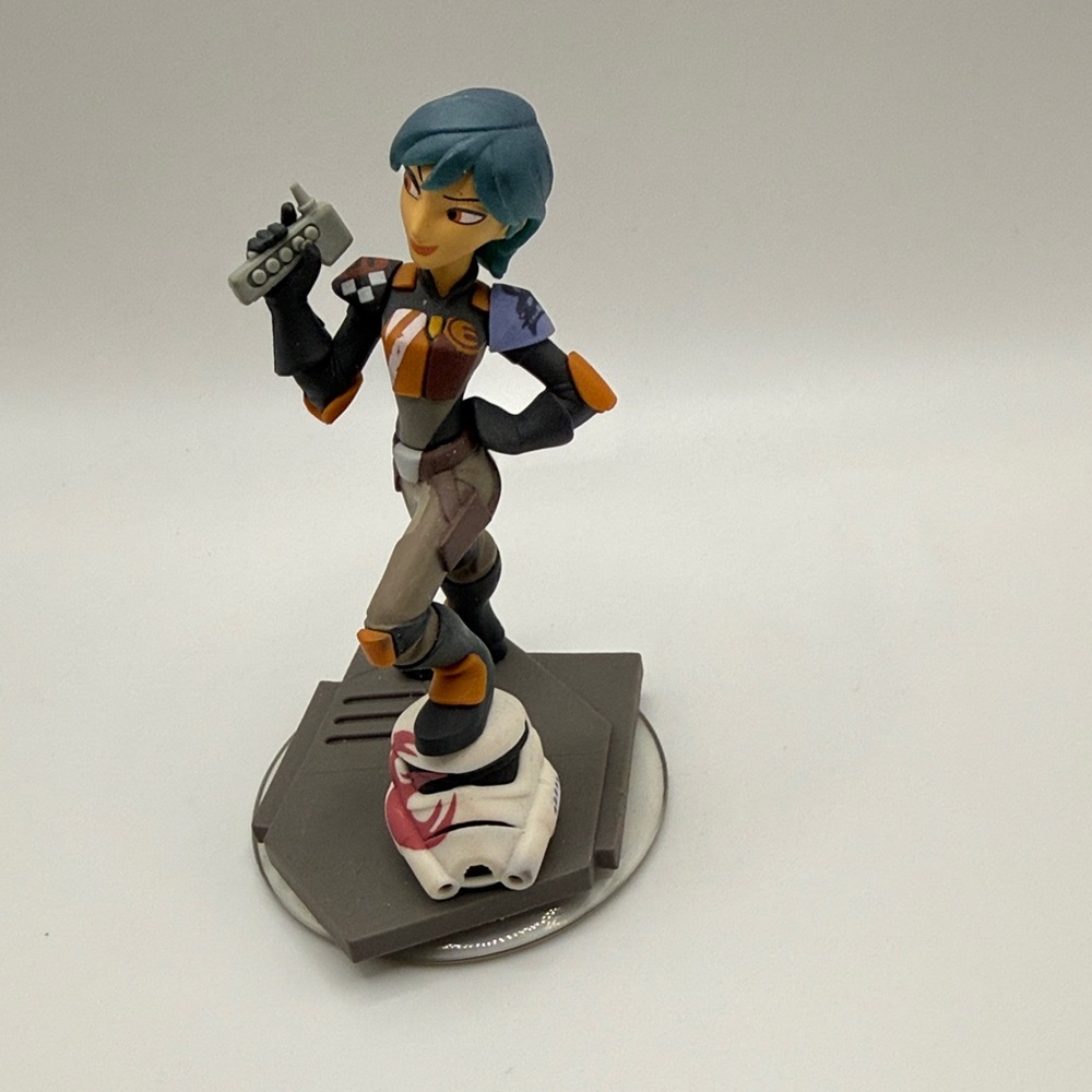 Animated Character Figurine with Blue Hair